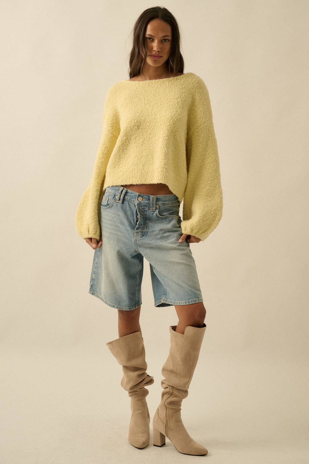 Promesa USA Stella Bubble-Sleeve Sweater