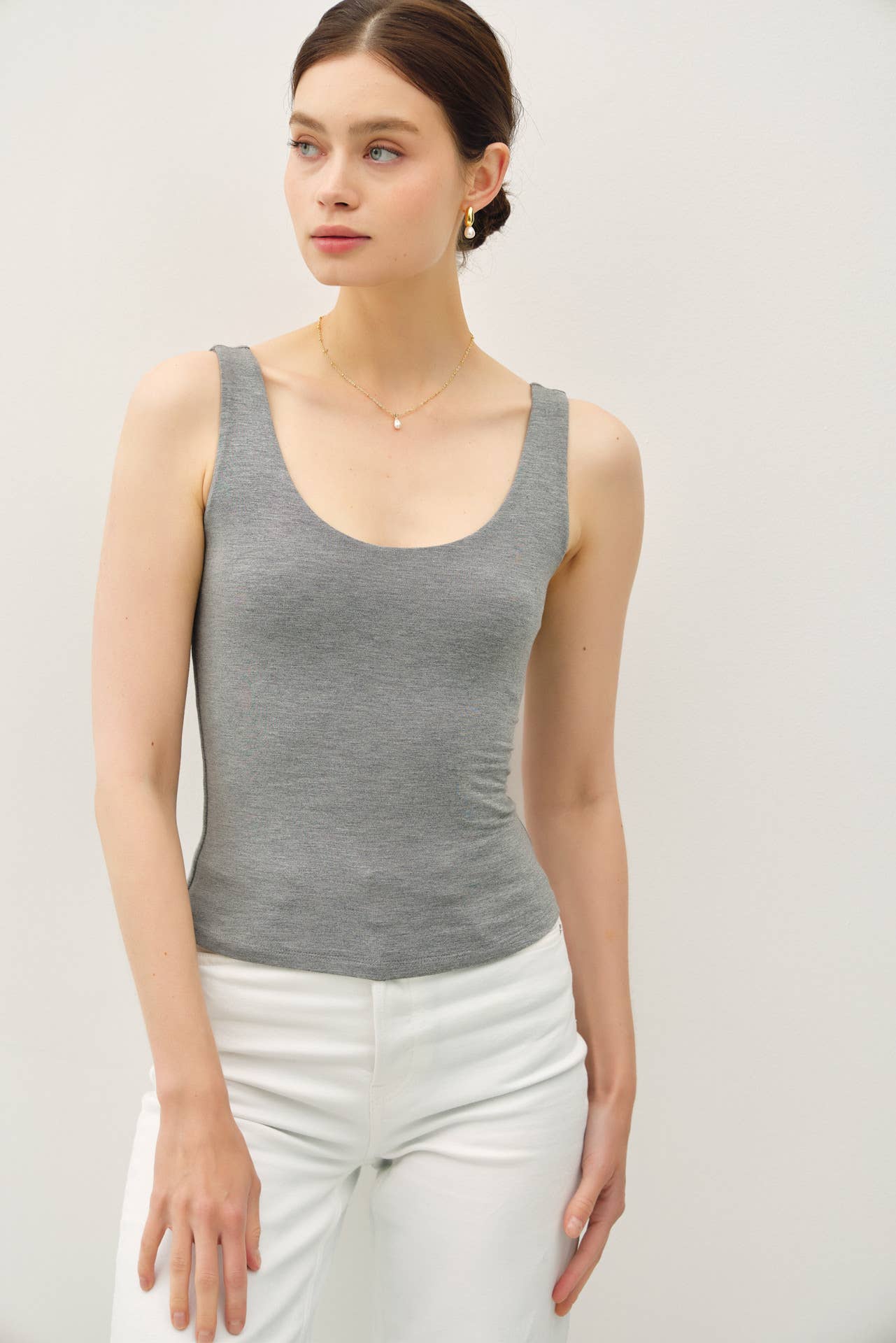 Be Cool BASIC THREADS SCOOP NECK TANK