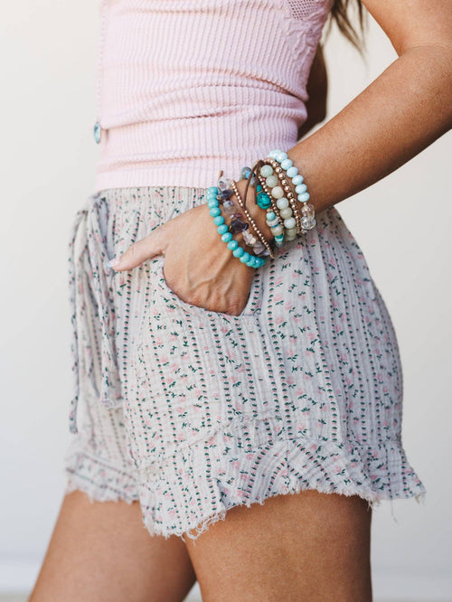 Three Bird Nest Sandra Ruffle Short - Taupe