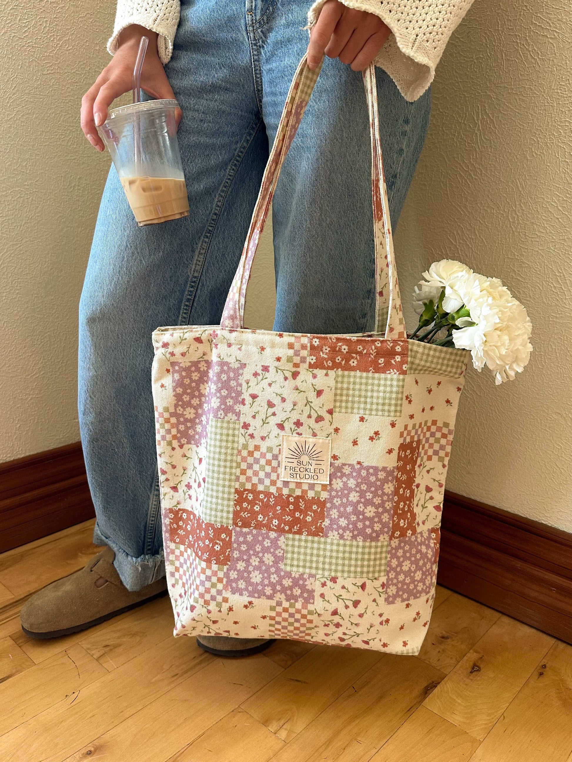 Sun Freckled Studio Flower Patch Tote Bag