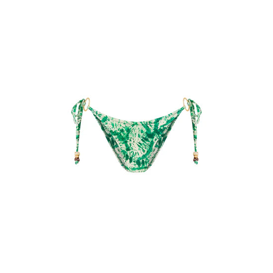 Kulani Kinis Ring Cheeky Tie Bikini Bottom - Emerald Tides