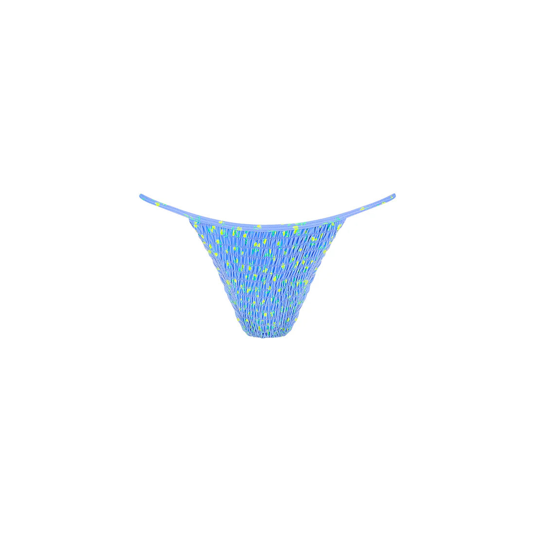 Kulani Kinis SHIRRED SLIM CHEEKY BIKINI BOTTOM- LEMON BLOOM