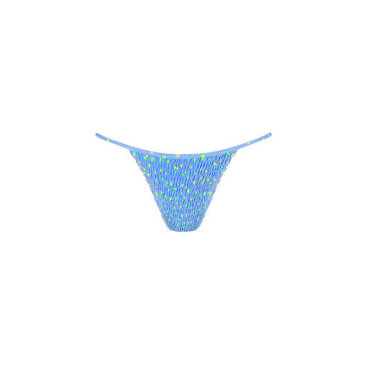 Kulani Kinis SHIRRED SLIM CHEEKY BIKINI BOTTOM- LEMON BLOOM