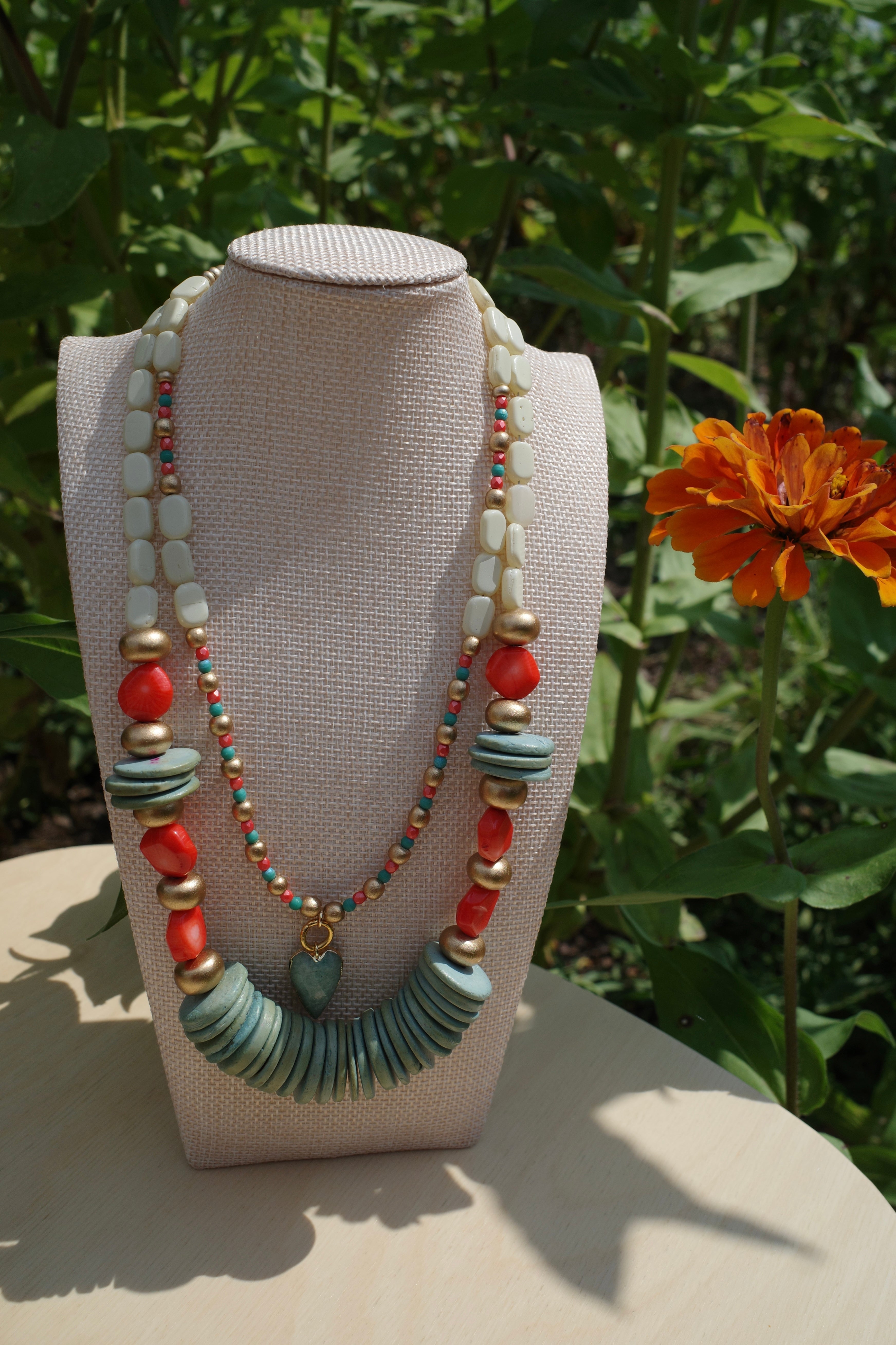 Coral Reef Beaded Necklace
