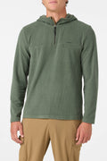 TRVLR Hooded Quarter Zip Long Sleeve Pullover