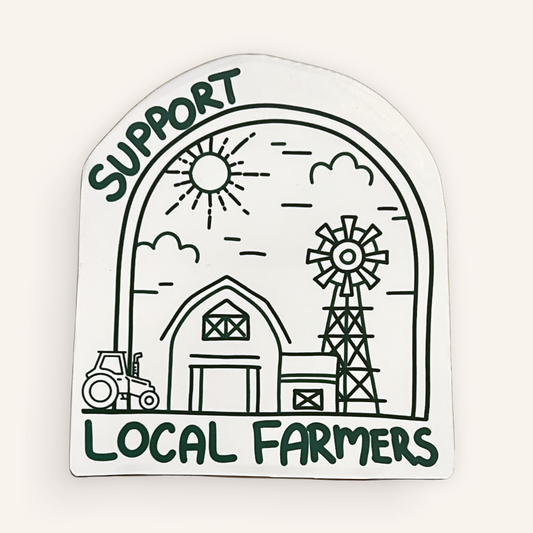 Coastal Threads SUPPORT LOCAL FARMERS STICKER