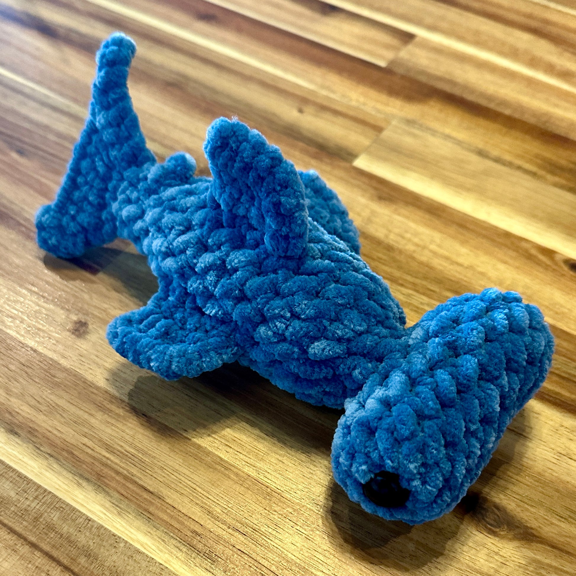 The Yarn Barn NC Hammerhead Plushie (Medium) Dark Blue