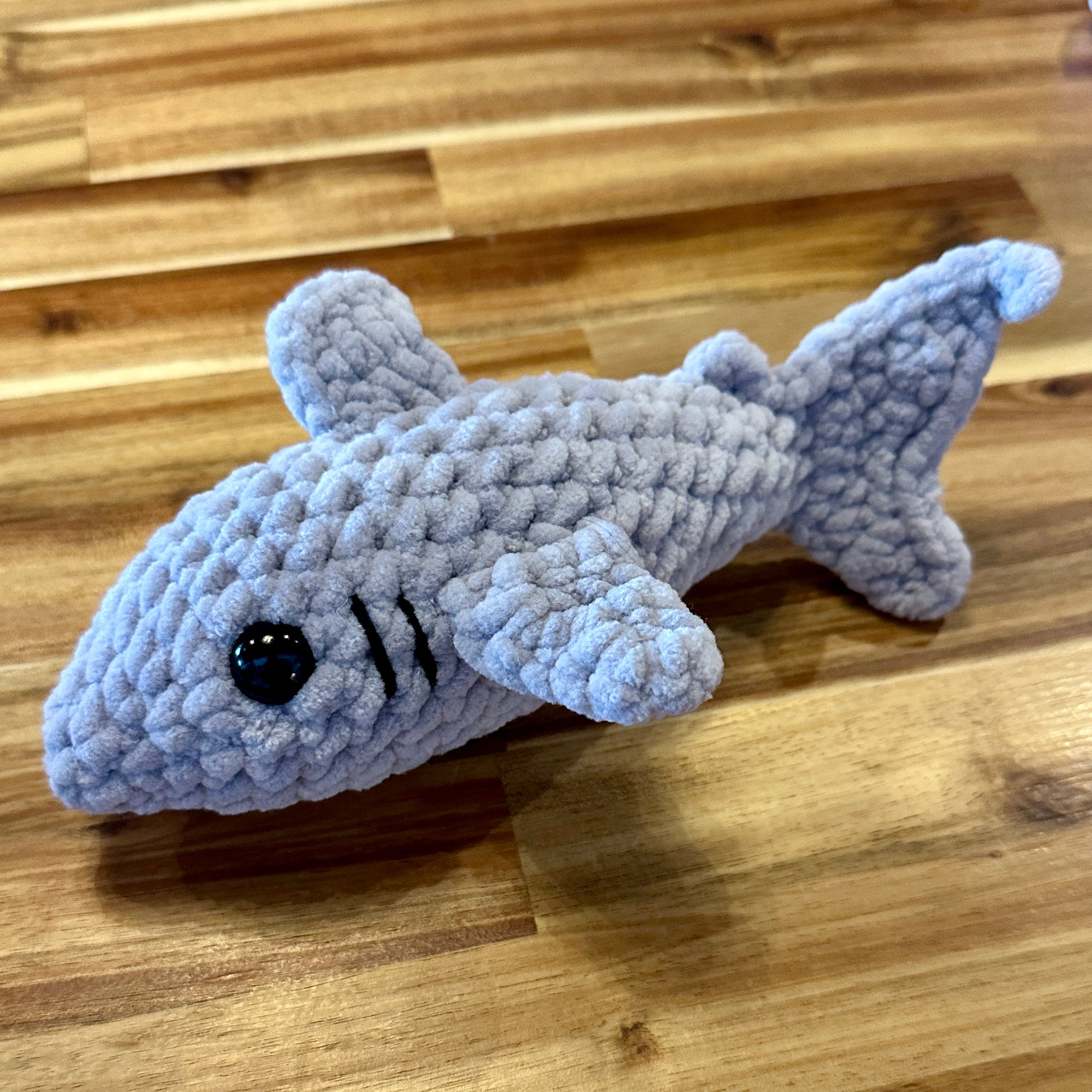 The Yarn Barn NC Shark Plushie (Medium) Gray