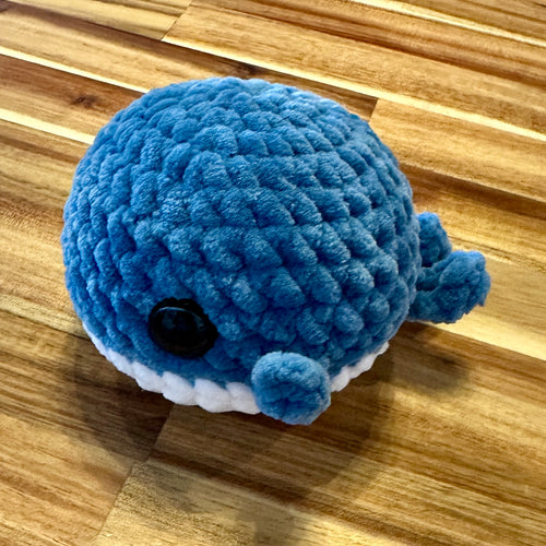 The Yarn Barn NC Whale Plushie (Small) Blue