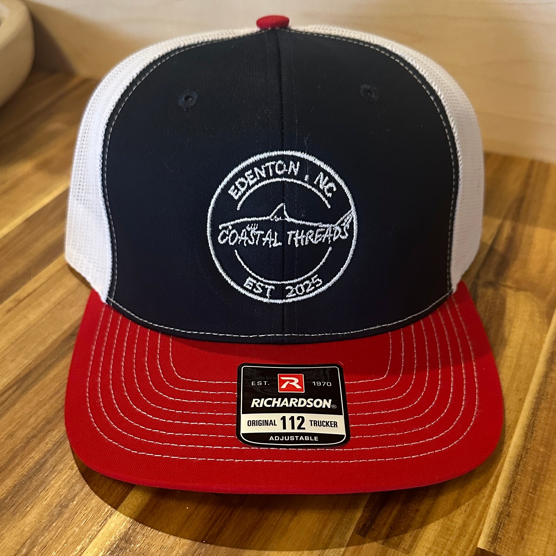 Coastal Threads Coastal Threads Trucker Hat Red Blue White