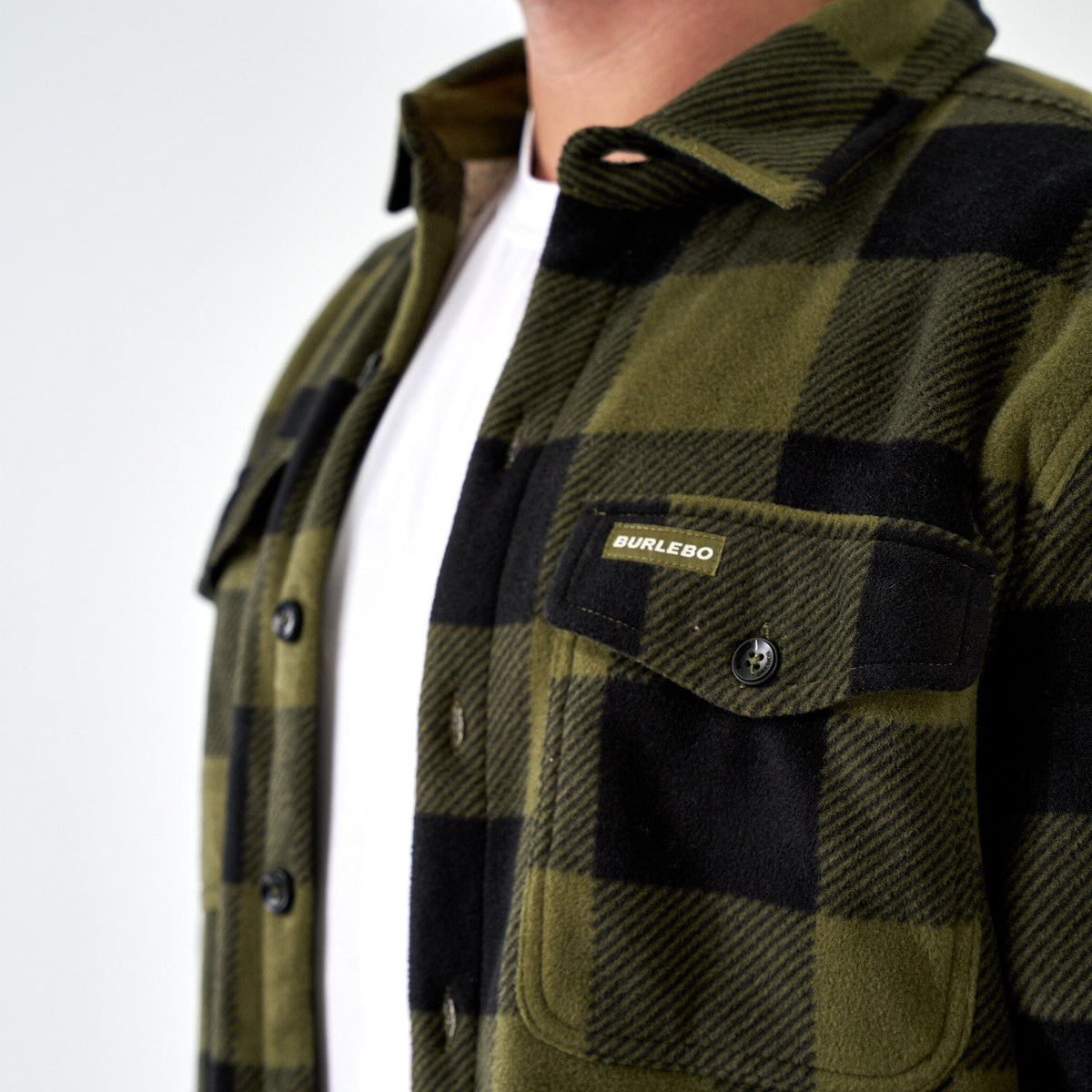 Burlebo Mallard Green Plaid Shacket
