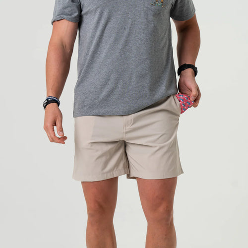 Burlebo EVERYDAY SHORT - 7" Light Khaki - American Flag Pocket