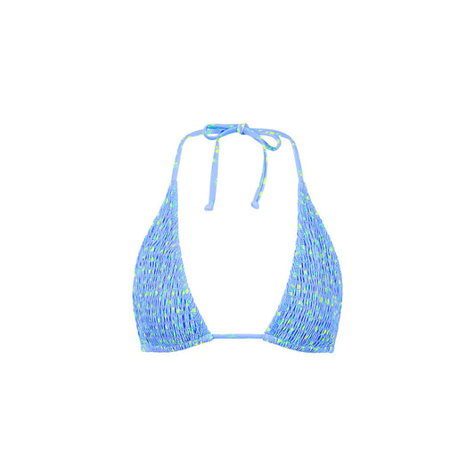Kulani Kinis SHIRRED TRIANGLE BIKINI TOP- LEMON BLOOM