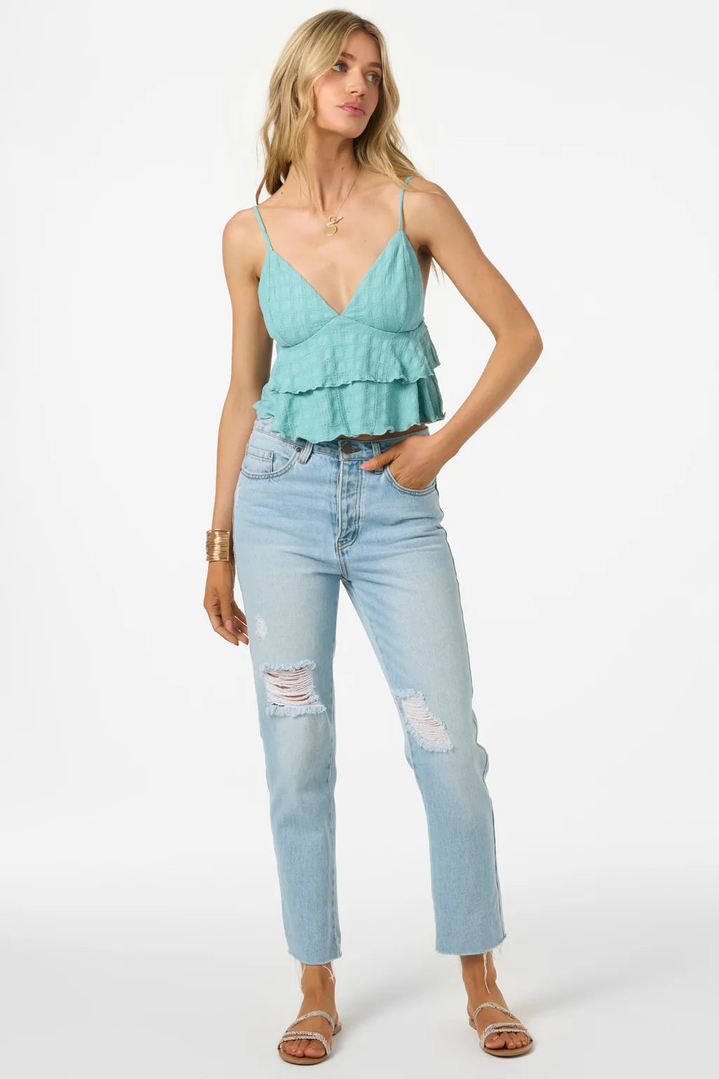 O'NEILL CHLOEY TOP - BLUE