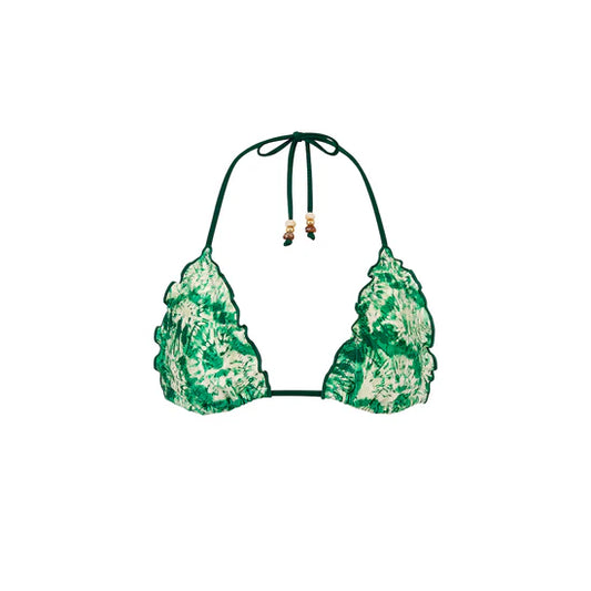 Lettuce Edge Bralette Bikini Top - Emerald Tides