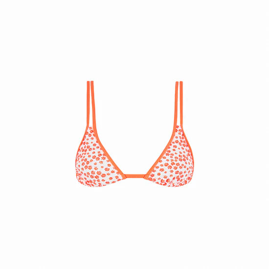 Kulani Kinis Twin Strap Bralette Bikini Top - Orange Fantasy