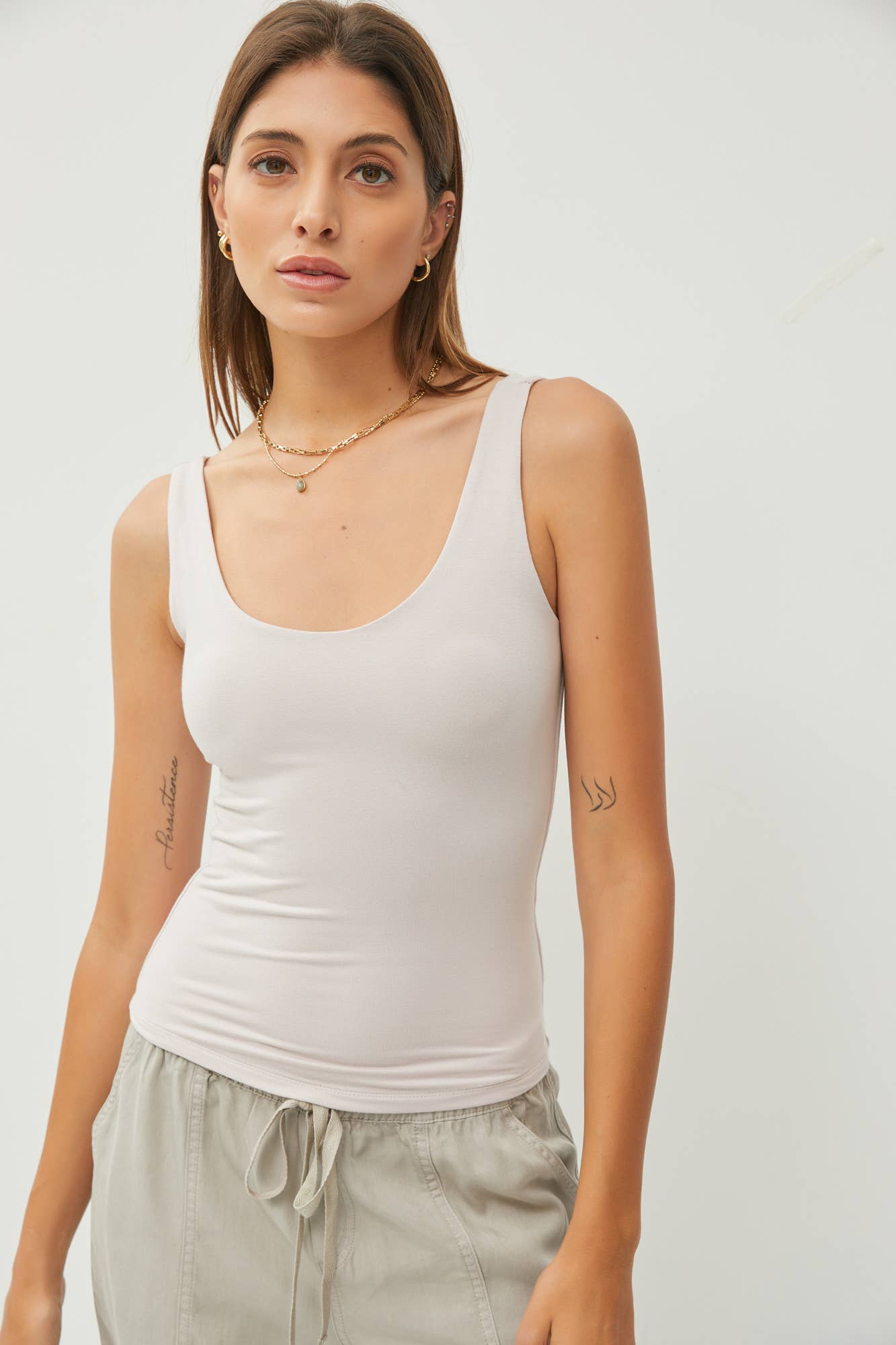 Be Cool BASIC THREADS SCOOP NECK TANK