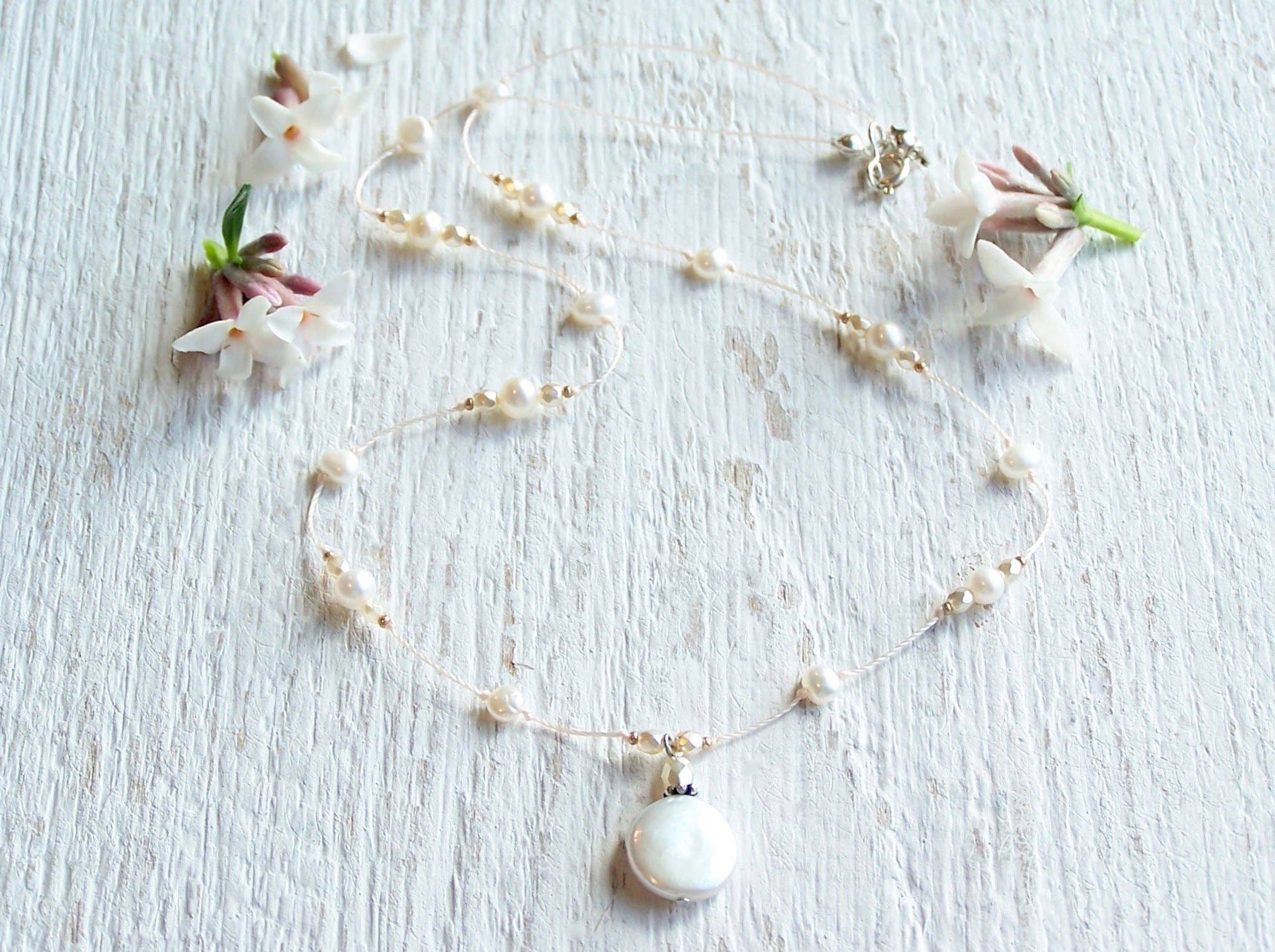 Jo Bird Jewelry Knotted Pearl Necklace - Center Yourself Necklace