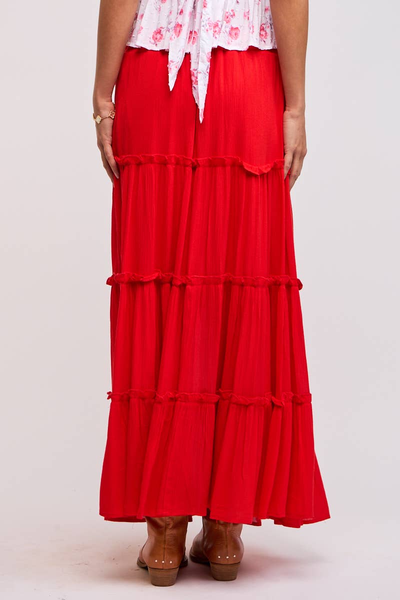 Sky to Moon ELLA TIERED MAXI SKIRT