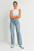 JUST BLACK DENIM RELAXED STRAIGHT - light wash