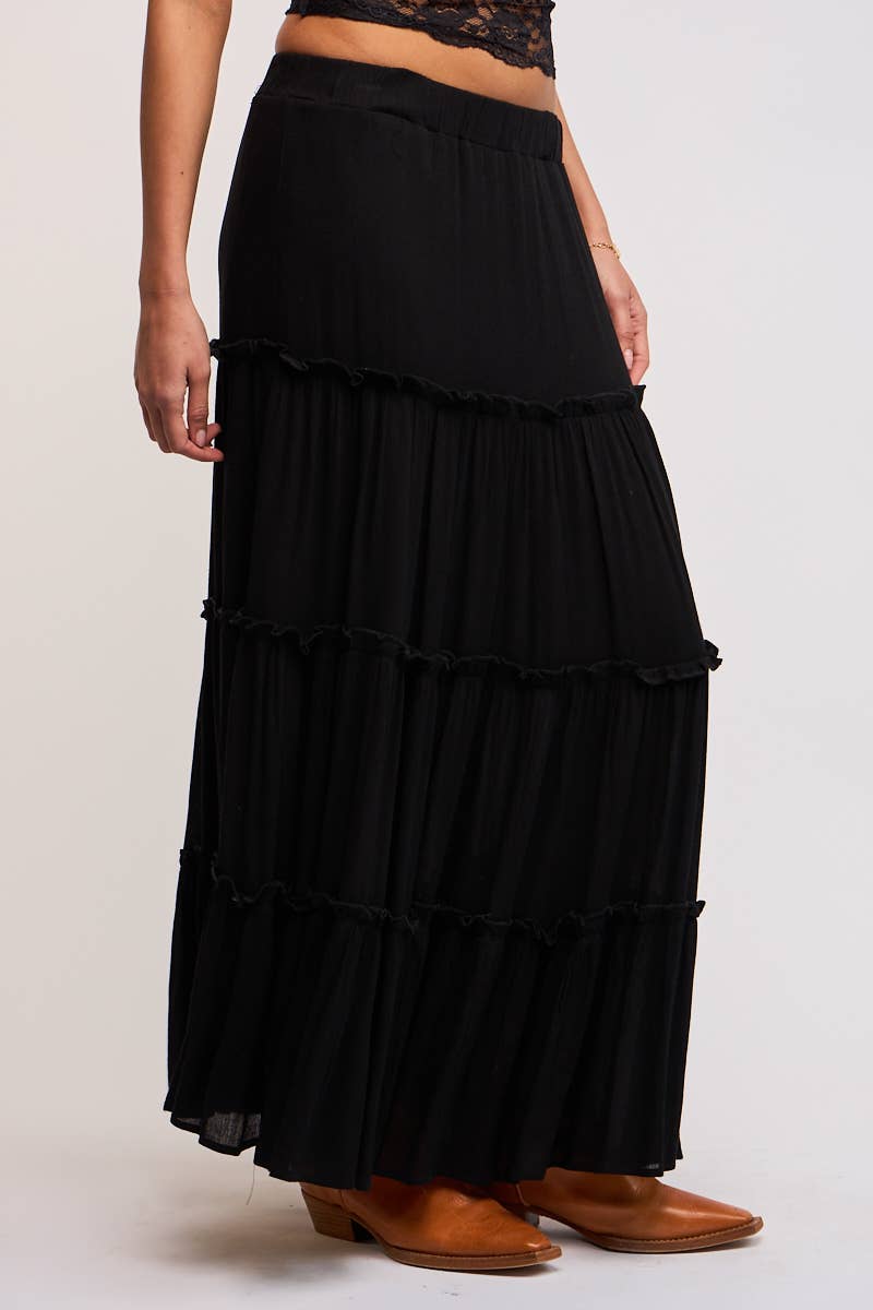 Sky to Moon ELLA TIERED MAXI SKIRT