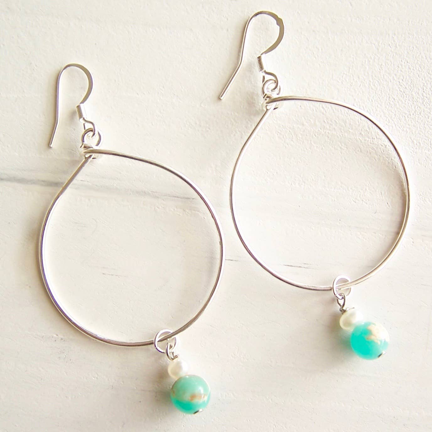 Jo Bird Jewelry Amazonite Hoops