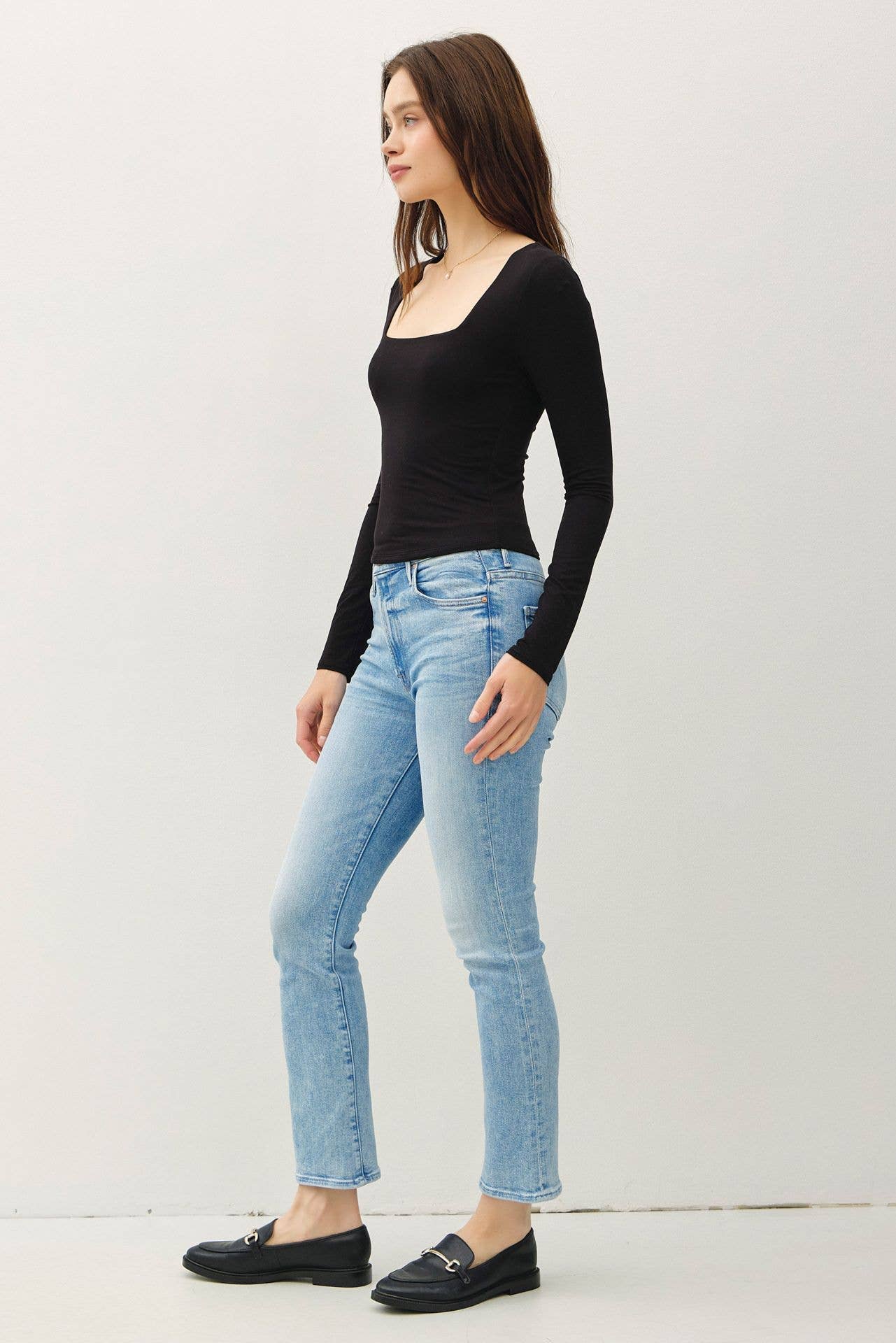 Be Cool BASIC THREADS SQUARE NECK LONG SLEEVE TOP