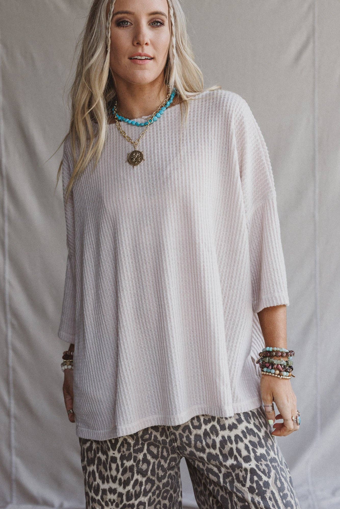 Three Bird Nest Airis Long Sleeve Top - Oatmeal