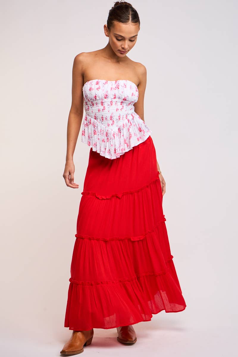 Sky to Moon ELLA TIERED MAXI SKIRT
