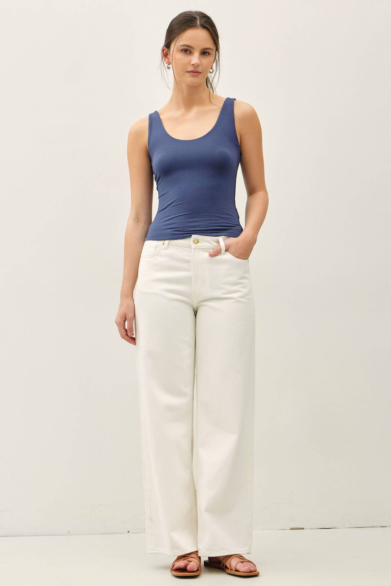 Be Cool BASIC THREADS SCOOP NECK TANK