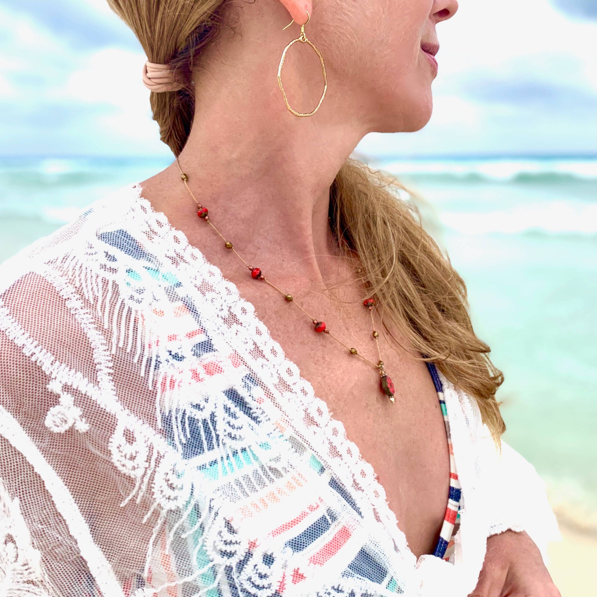 Jo Bird Jewelry Flower Pendant Necklace