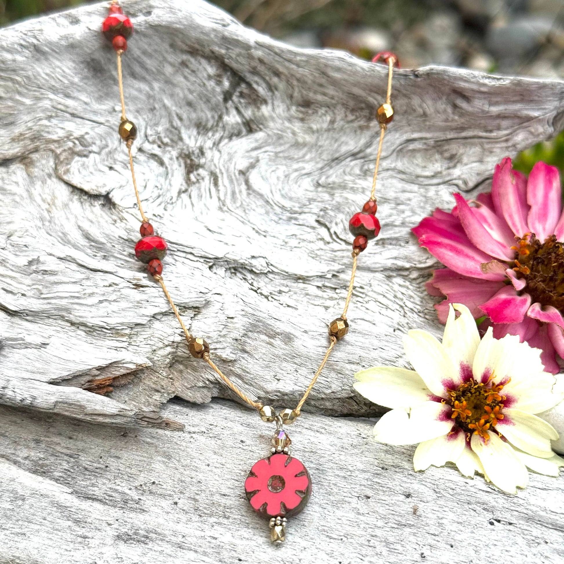 Jo Bird Jewelry Flower Pendant Necklace