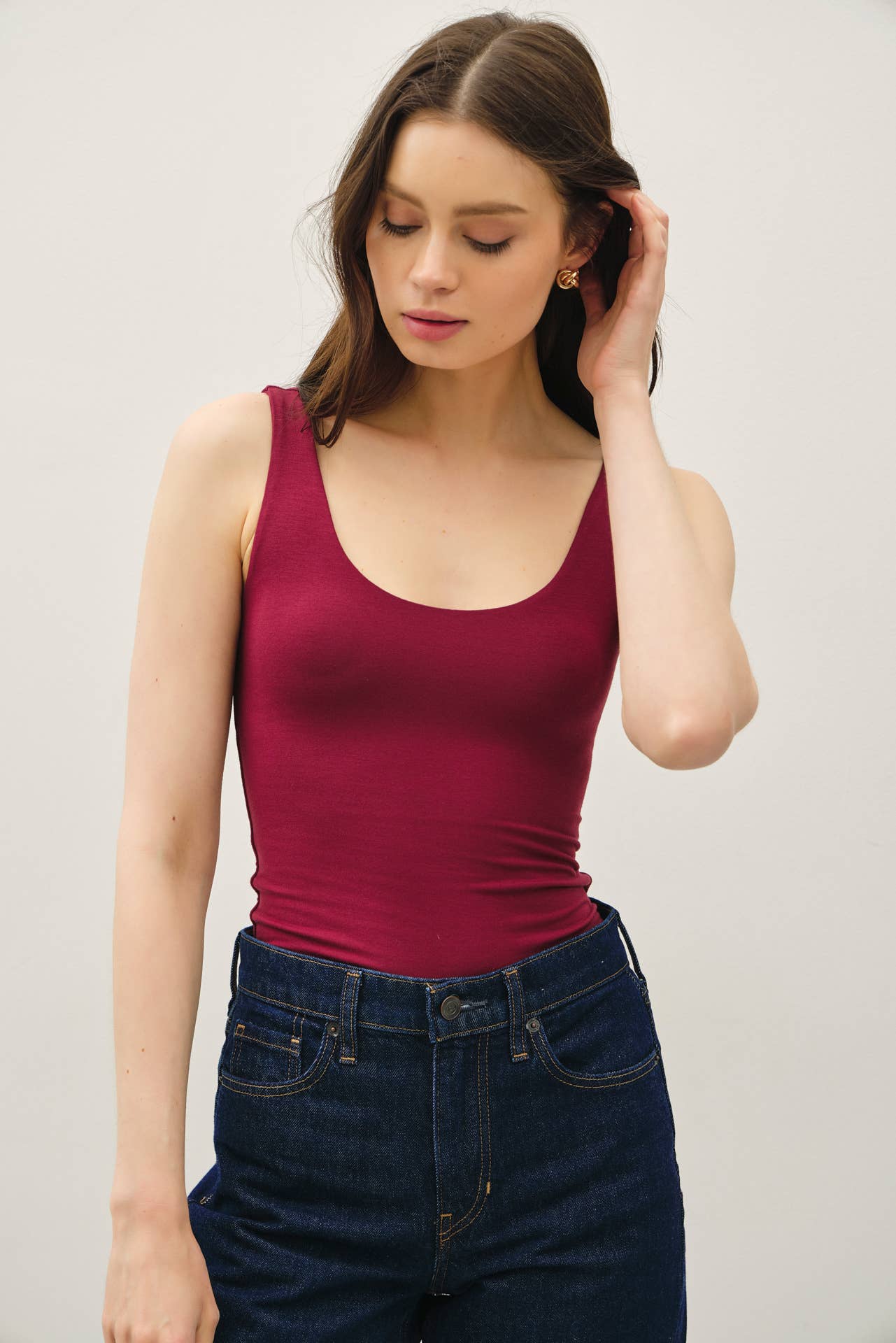 Be Cool BASIC THREADS SCOOP NECK TANK