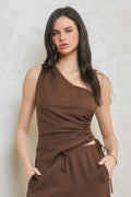 Dress Forum Take it Easy Linen Top BROWN S