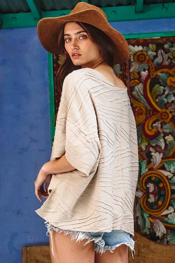 BUCKETLIST Sarah Textured Knit Top