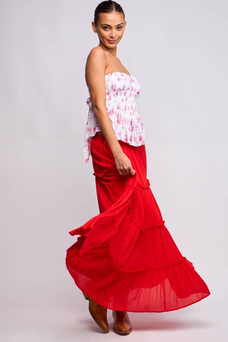 Sky to Moon ELLA TIERED MAXI SKIRT