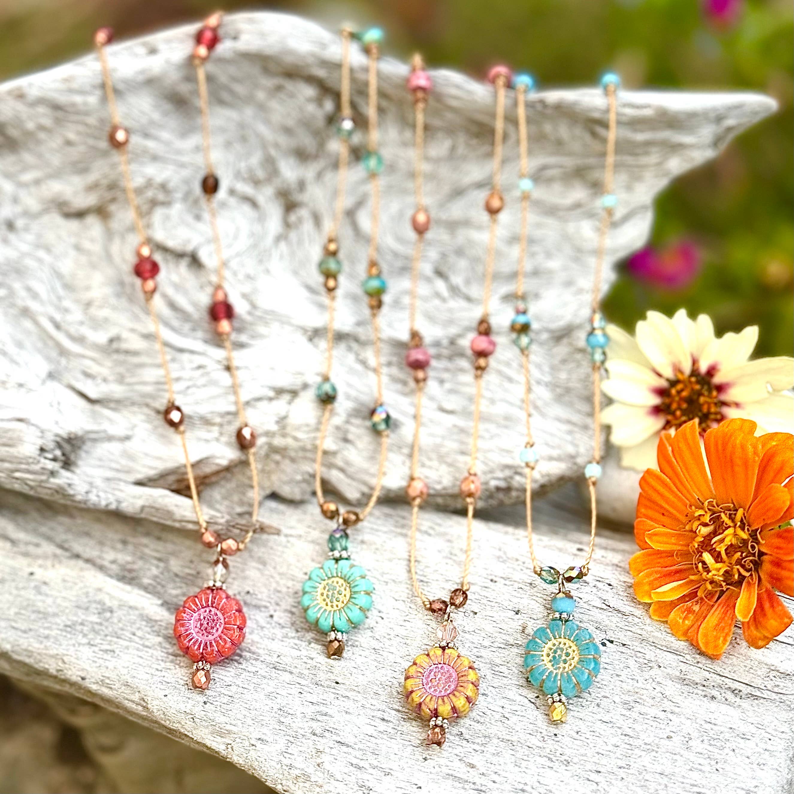 Jo Bird Jewelry Sunflower Pendant Necklace