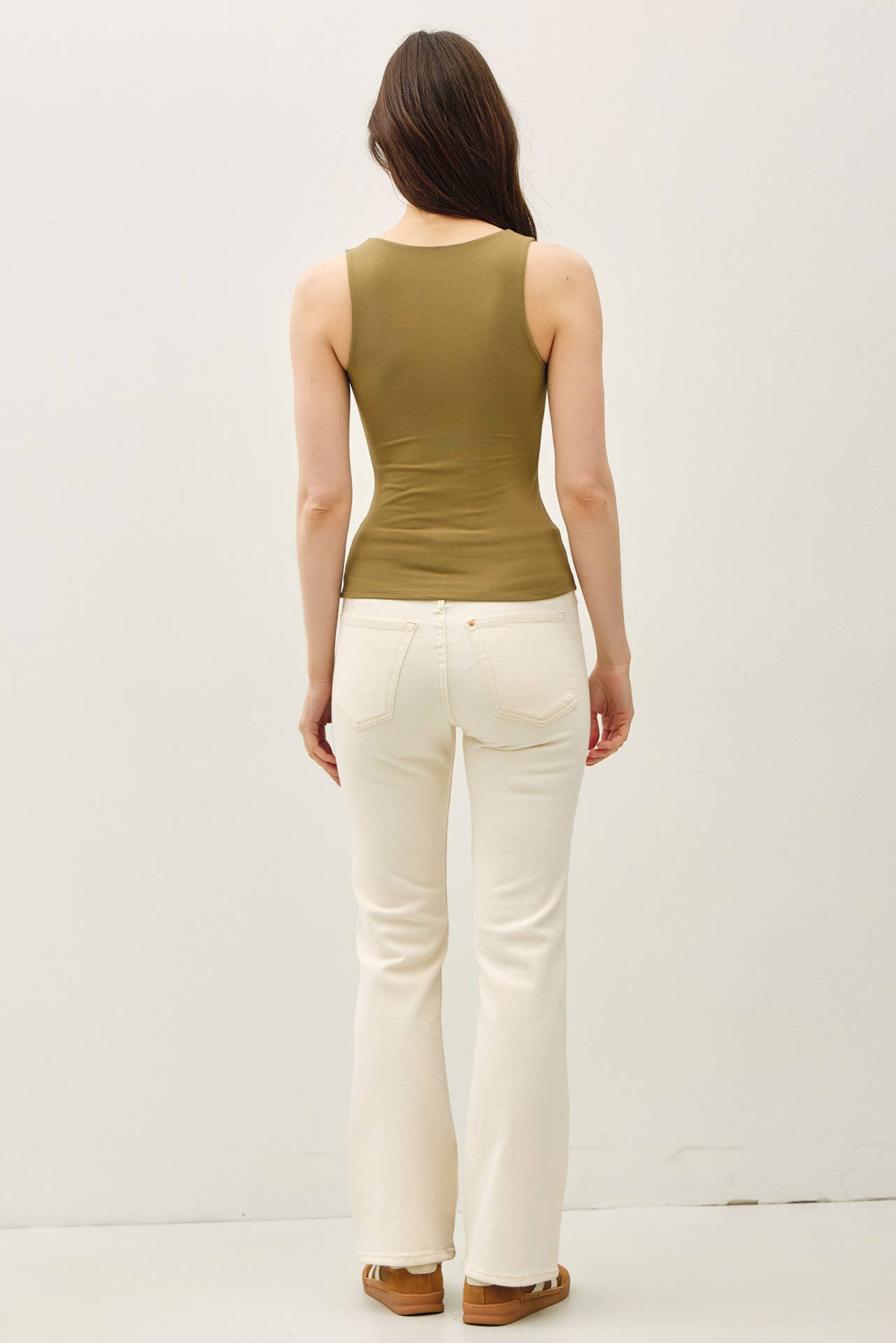 Be Cool BASIC THREADS DOUBLE LINED BASIC SQUARE NECK TANK