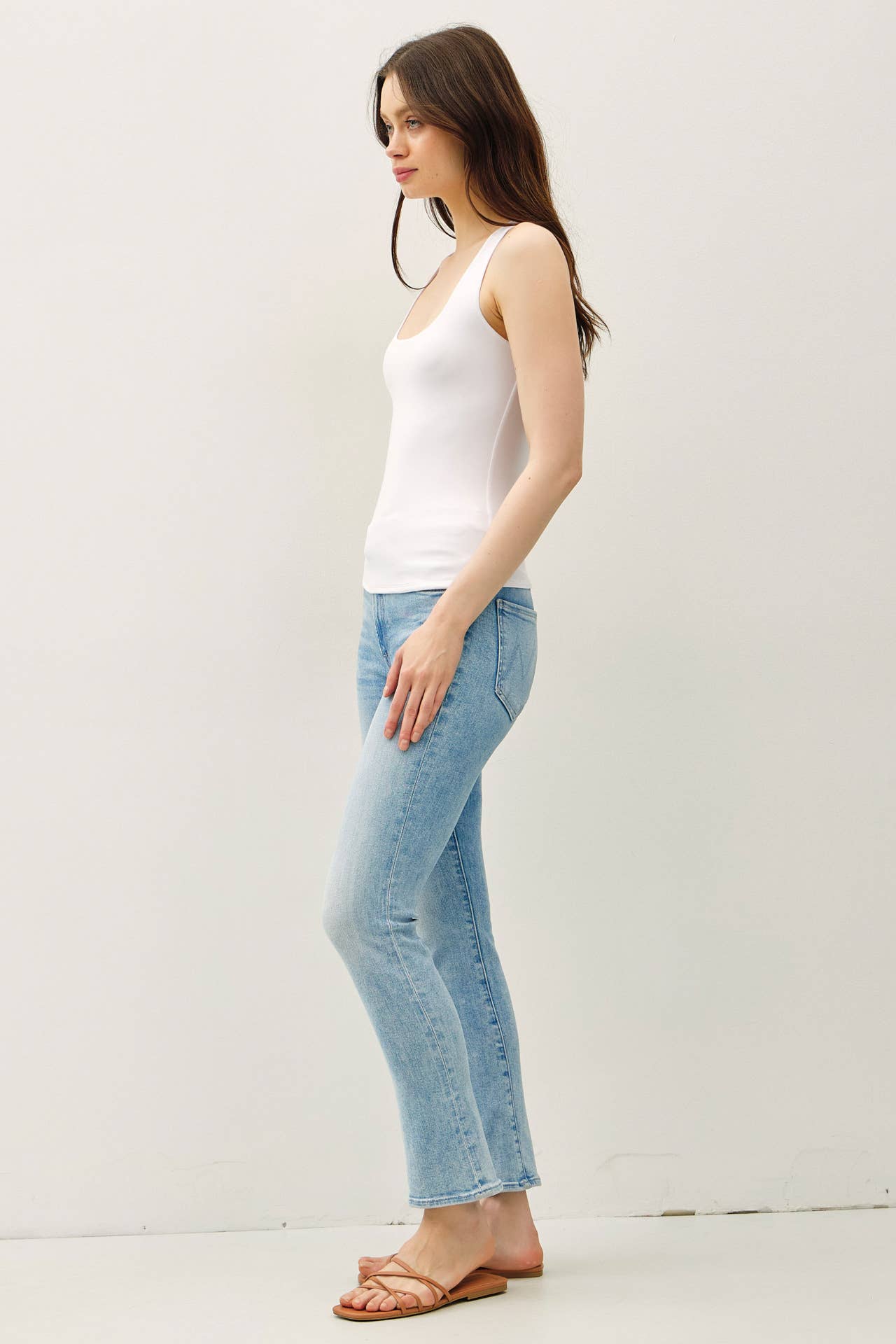 Be Cool BASIC THREADS DOUBLE LINED BASIC SQUARE NECK TANK