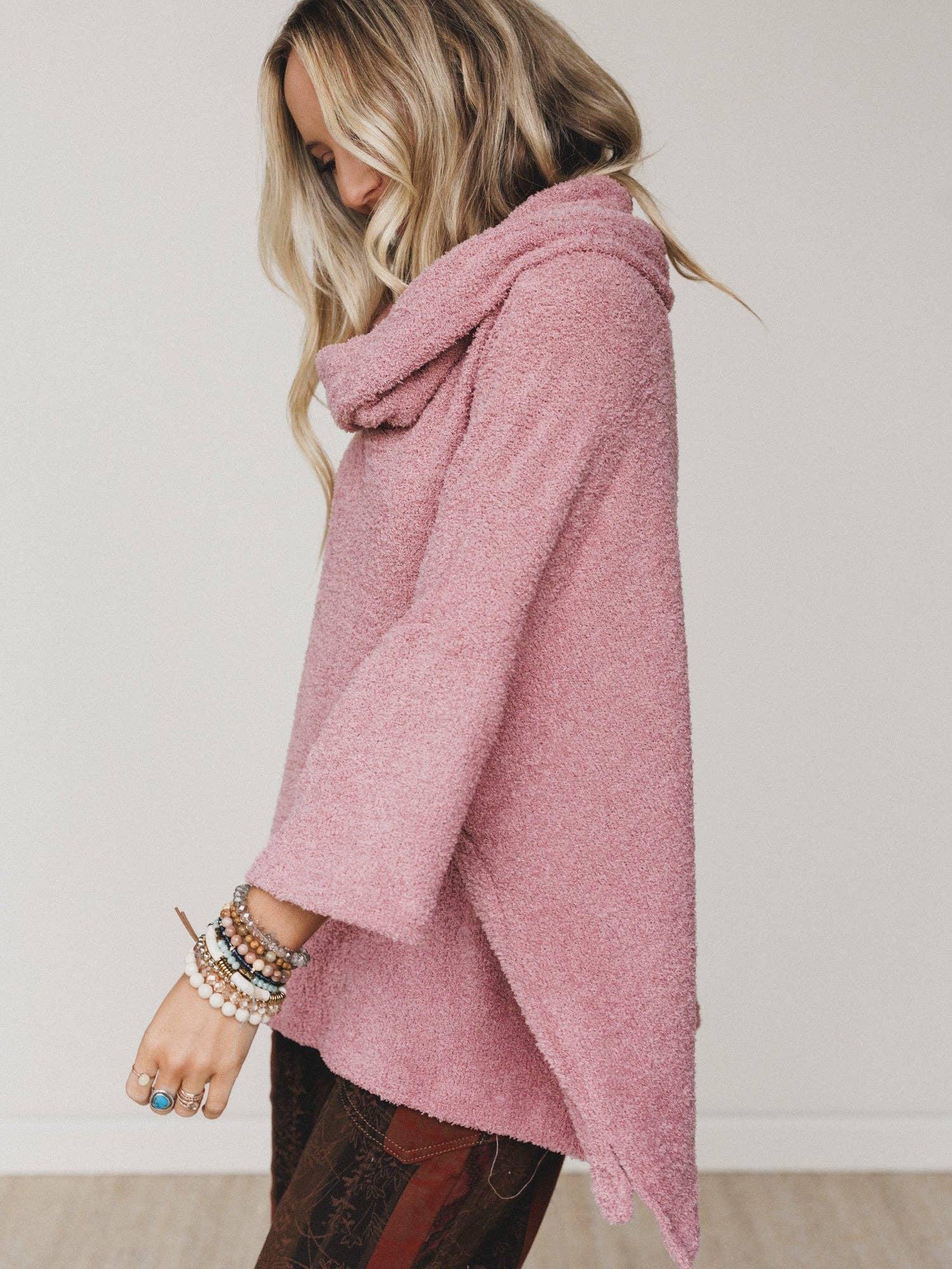 Three Bird Nest Hartlie Sweater Top - Dusty Rose