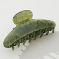 Adorro Jade Green Large | Assorted Large Claw Clips Half Moon