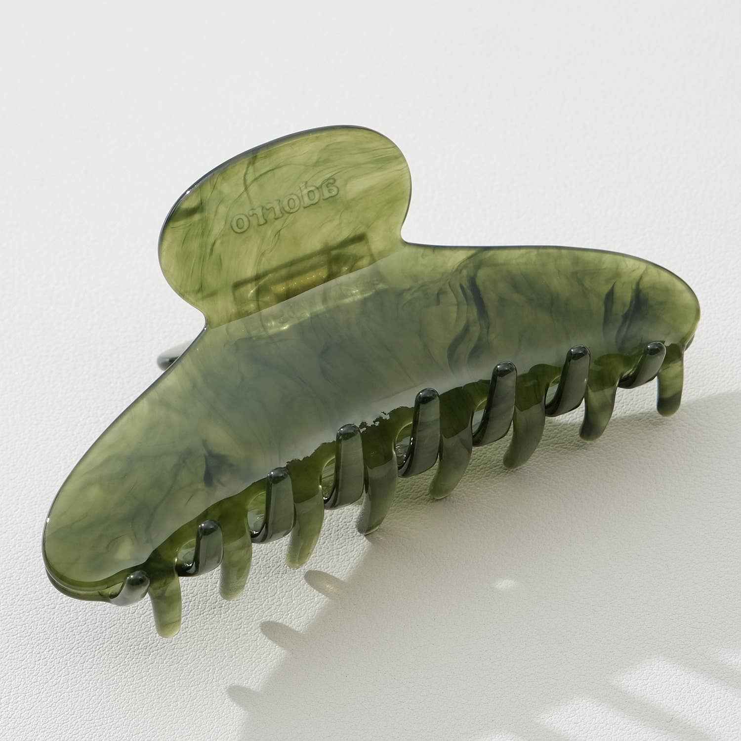 Adorro Jade Green Large | Assorted Large Claw Clips Half Moon