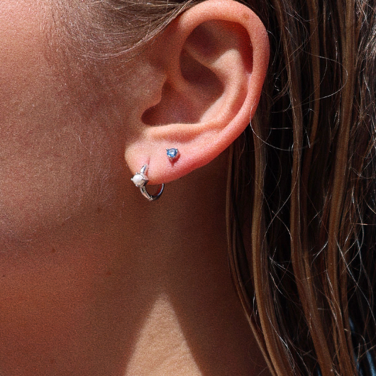The Salty Gem Aqua Studs