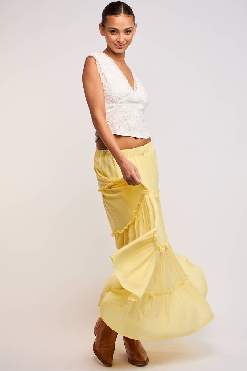Sky to Moon ELLA TIERED MAXI SKIRT