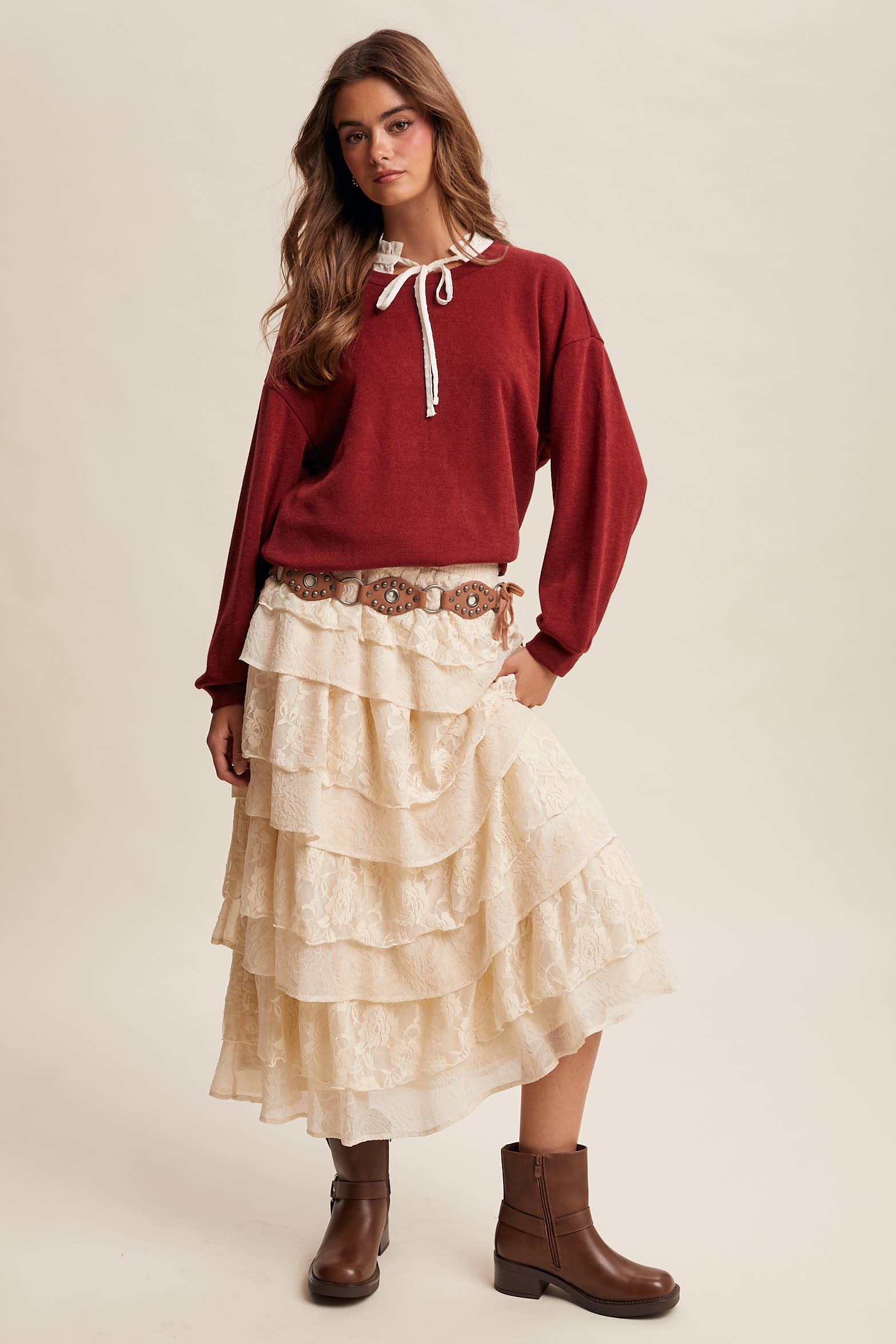 Listicle Peony Pullover Top