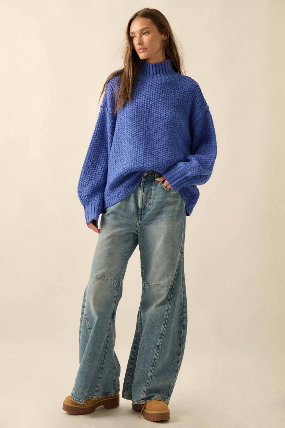 Promesa USA Snow On The Beach Mock-Neck Sweater