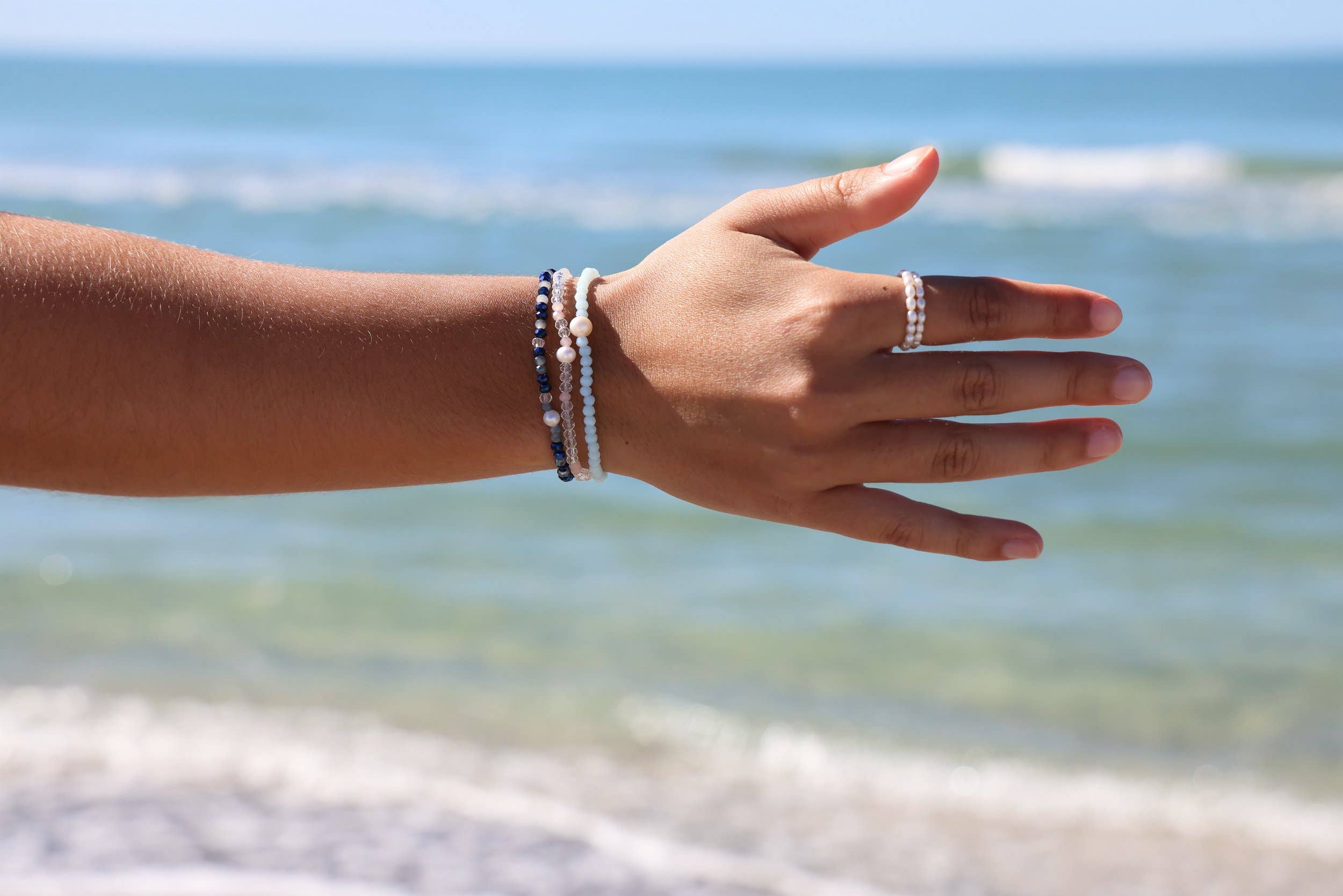 Cape Cod Chokers Dark Ocean Vibes Pearl Bracelet