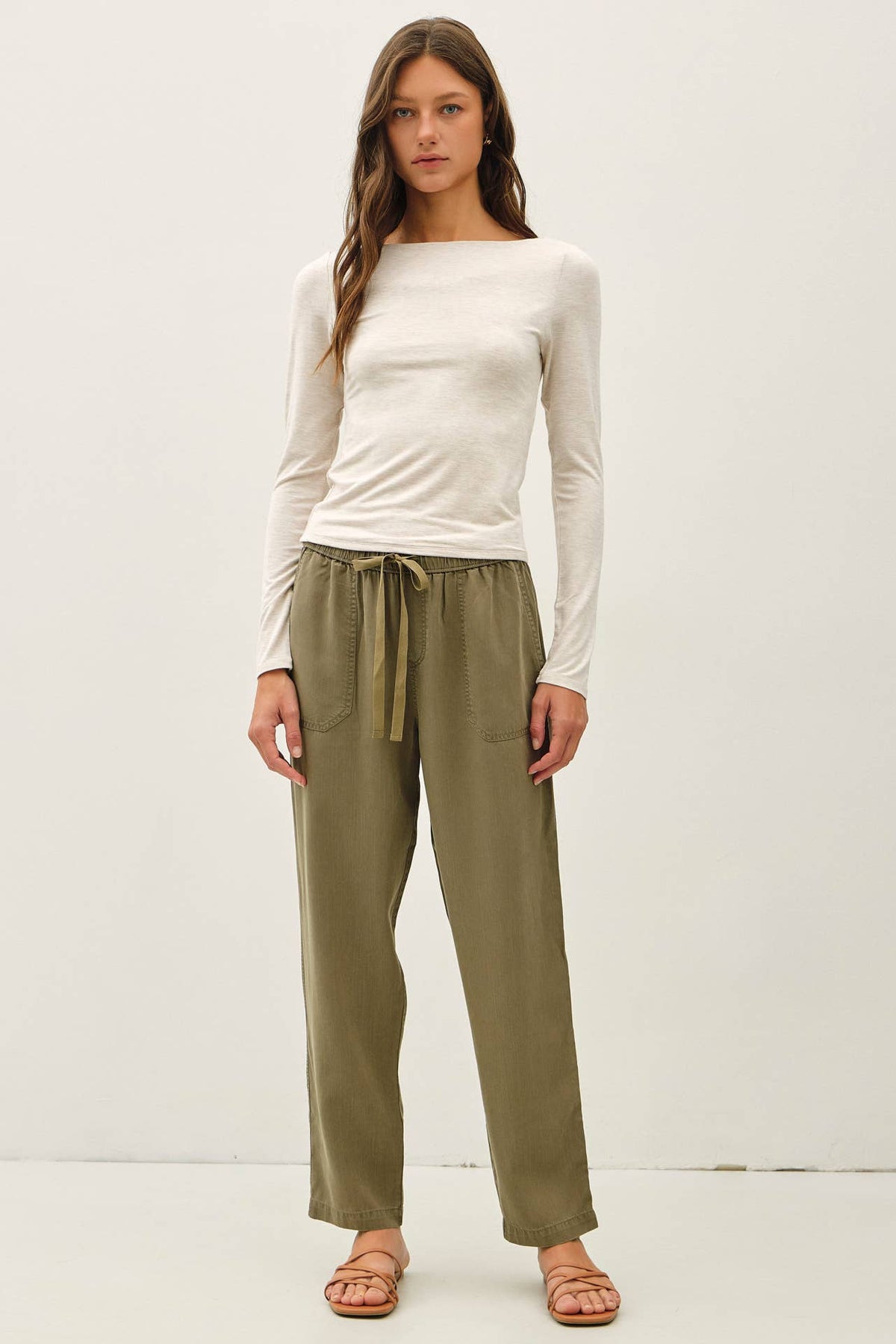 Be Cool BASIC THREADS BOAT NECK LONG SLEEVE TOP