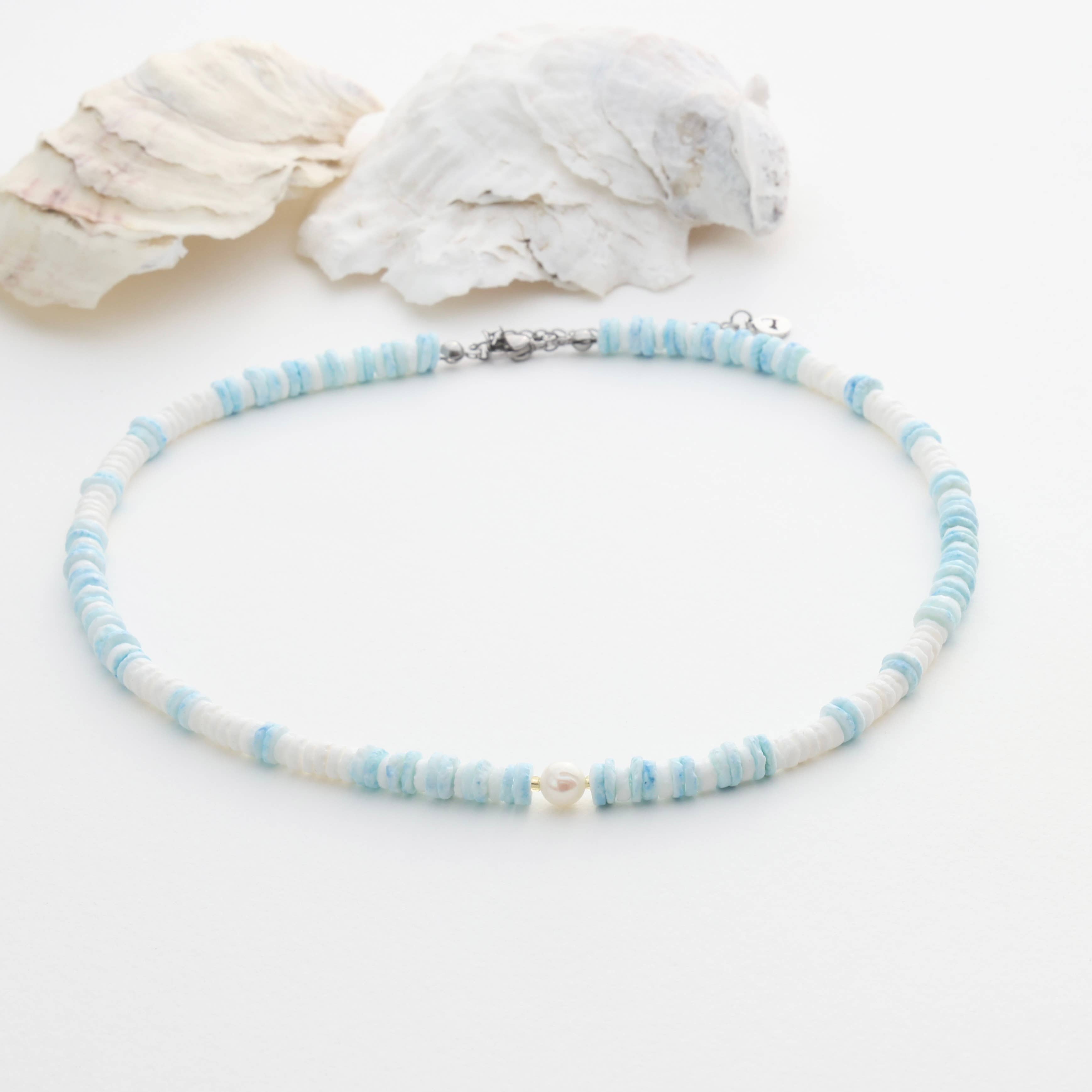 Cape Cod Chokers Puka Shell Ocean Breeze Choker Necklace SKY