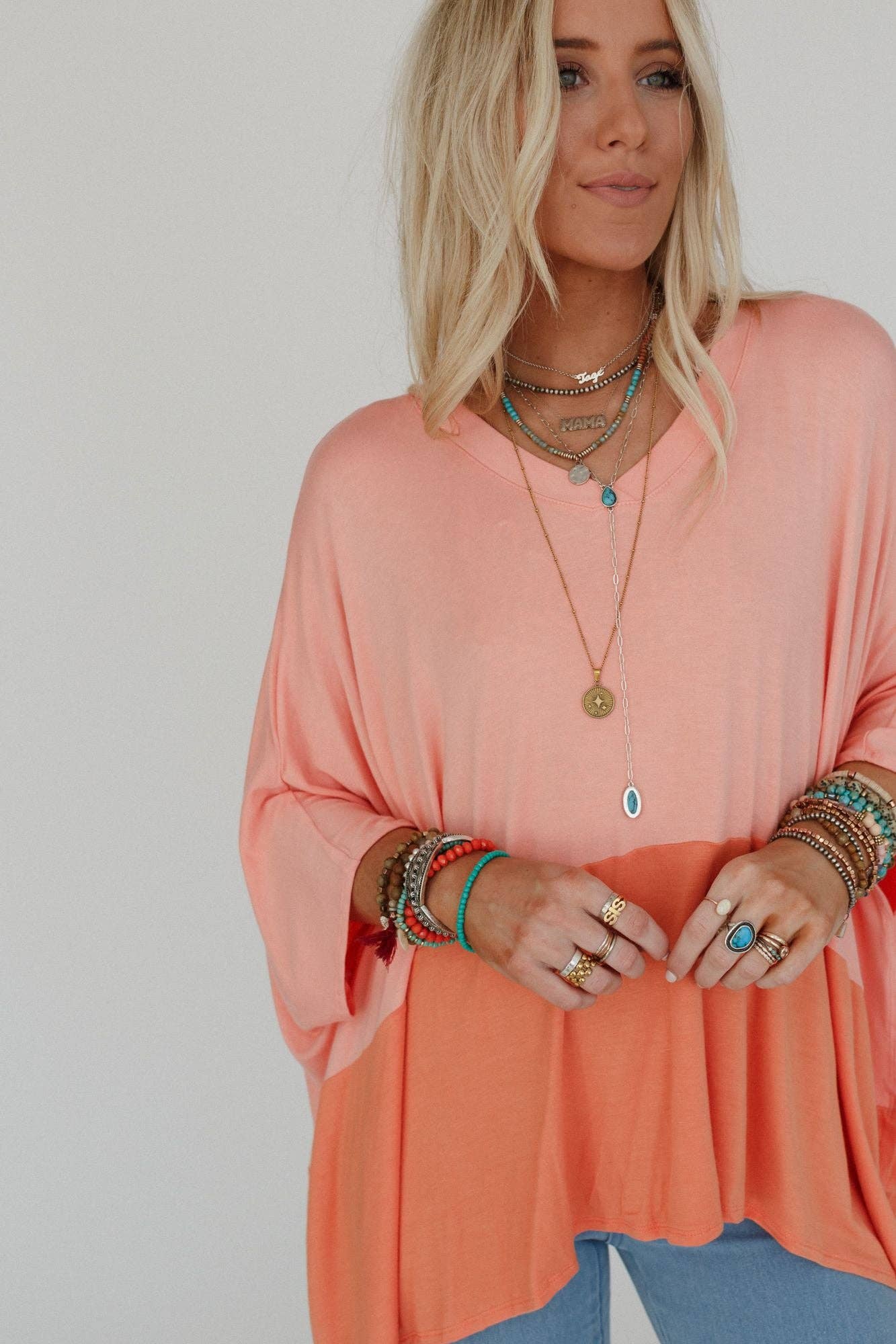 Three Bird Nest Coffee Sunsets V Neck Top